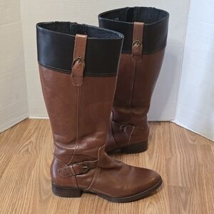 Ariat York Tall Riding Boots Women's Size 7.5 Brown Leather Equestrian Knee High